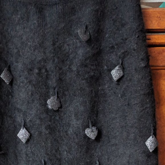 Moschino Black Midi Skirt with Silver Accents - Picture 4 of 7